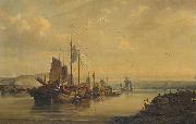 unknow artist A View of Junks on the Pearl River, USA oil painting artist
